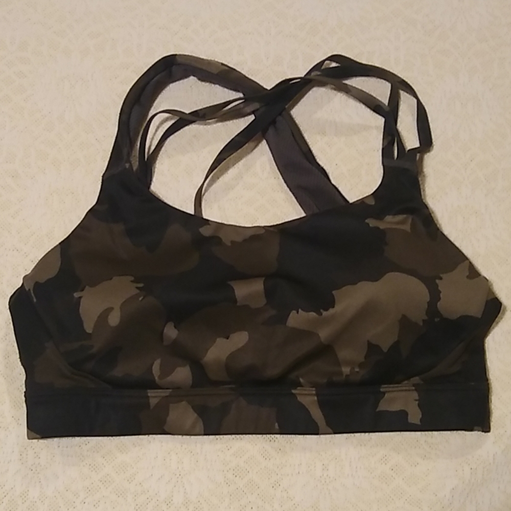 Athleta Run Free Camo Bra